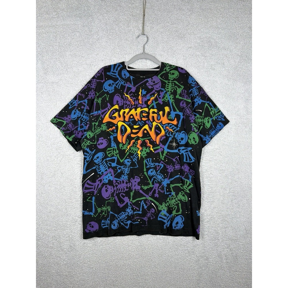 Vintage Grateful Dead 'Dead Space' 1992 AOP Skeletons RARE T-Shirt USA Made XL